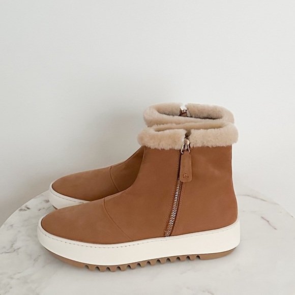 Aquatalia Allison Suede Shearling Bootie Size 8.5 NWT - Picture 5 of 7